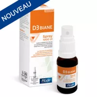 Pileje D3 Biane Spray 1000 Ui - Vitamine D Flacon Spray 20ml à Entrelacs